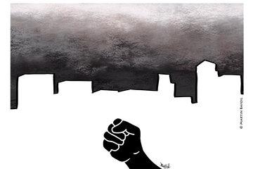 Maudire la ville (illustration). Martin Bafoil - 2021 Maudire la ville (illustration). Martin Bafoil - 2021