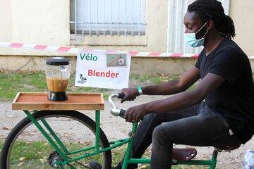 Vélo-blender en action