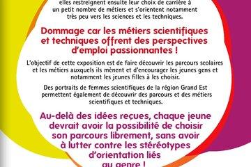 panneau Les Filles osez les Sciences !