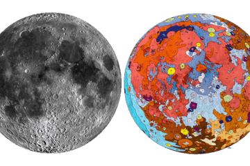 La Lune et les types de roches
