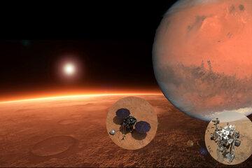 Planète Mars Planète Mars avec robots