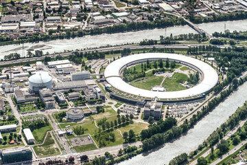 Vue aérienne du polygone scientifique de Grenoble dont EMBL et ESRF