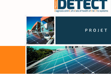 Affiche de la DETECT montrant des pannaux solaires.