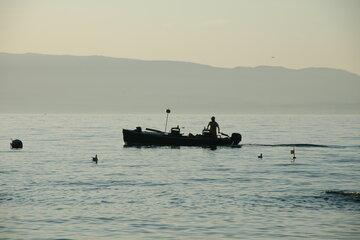 Pêcheur sur le Léman