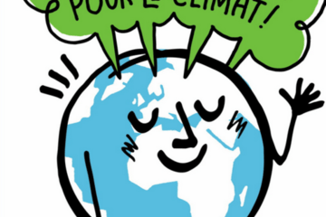 Planète qui dit "ça chauffe pour le climat"