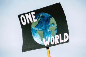 Pancarte "One World"