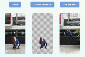 3 étapes de la création d'une scène en réalité mixte : filme / l'app te reconnaît / fais des mix !
