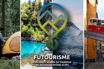 Logo Futourisme "Explorez l'avenir du tourisme en Auvergne-Rhône-Alpes