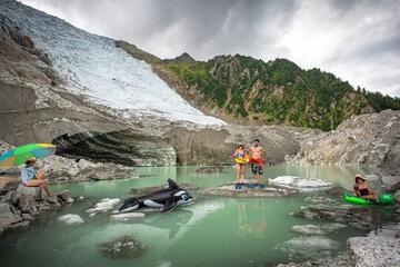 Fonte des glaces - Les Glaciers Boivent la Tasse Illustration