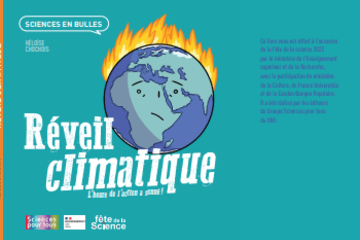 Couverture du "Sciences en Bulles : réveil climatique" offert par les libraires