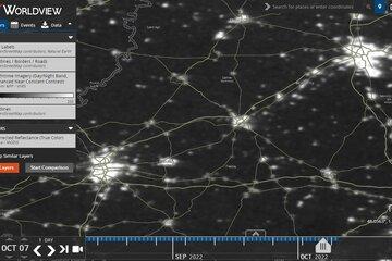 Partie du Loir et Cher depuis 600 km d'altitude