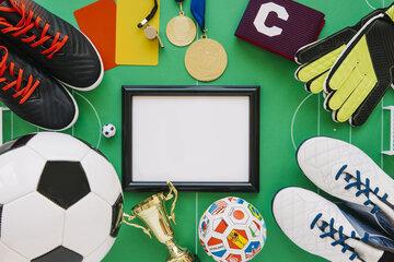 du matériel sportif autour d'une tablette du matériel sportif autour d'une tablette