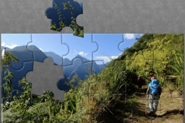 puzzle d'une photo de randonnée en montagne à La Réunion