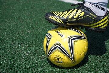 Pied sur un ballon 