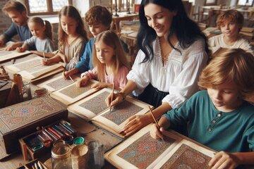 atelier d'enluminure