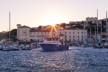 Le bateau de L'Observatoire Océanologique de Banyuls-sur-mer