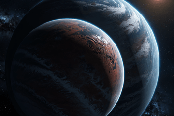 Vue d'artiste d'exoplanètes