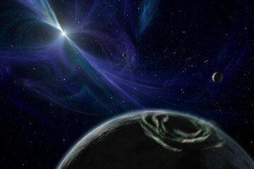Image d'artiste d'un pulsar