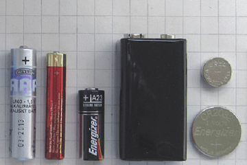 Différents formats de batteries