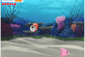 jeu interactif de collecte des déchets dans l'océan