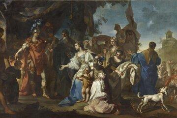 Alexandre le Grand, Claudio Francesco Beaumont, XVIIIe s. Un tableau représentant Alexandre le Grand faisant preuve de clémence en graciant la famille de son ennemi, Darius, lors de la conquête de la Perse.