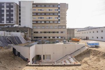 Chantier pour l'arrivée de l'IRM 7 tesla au CHU de Lille