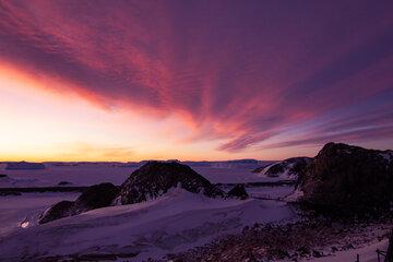 Paysage au coucher du soleil