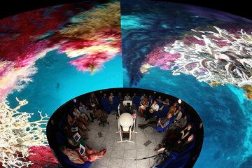 Image de l'environment immersif « Terra-Ocean : IE » au Planétarium de Marseille.