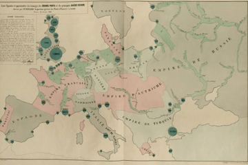 Carte Figurative et approximative des tonnages des Grands ports et des principales rivières d’Europe, 1859
