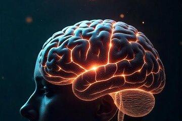 Un cerveau et une lumiere, montrant les idées