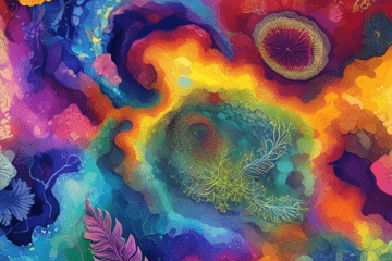 Taches colorées psychédéliques