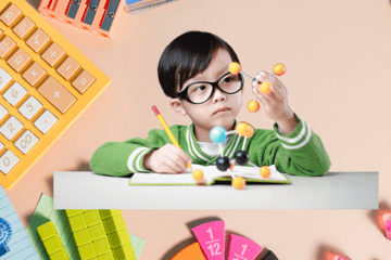 enfant dans les maths et les sciences