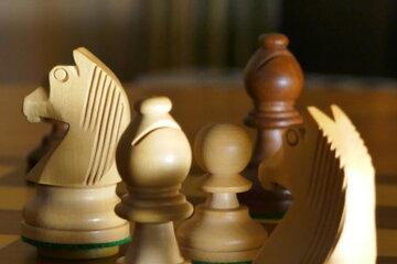 cinq pièces d'échecs