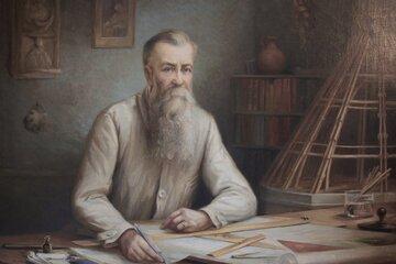 Henri Deneux à son atelier
