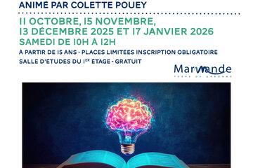 Affiche présentant l'atelier d'écriture : écrire la science