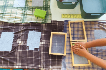 photo atelier papier recyclé CAELI