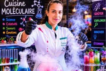 Image illustrative du stand sur la chimie derrière la cuisine moléculaire