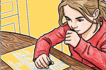 Jeune fille réalisant un test de l'odorat