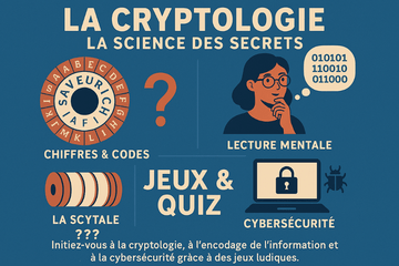 Présentation des différents jeux et animations proposés sur le stand de la cryptologie.