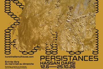 Affiche de l'exposition "Persistances" à la Kunsthalle, Mulhouse