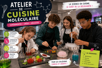 collégiens en activité cuisine