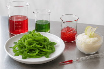spaghetti de menthe et mousse
