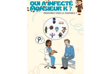 image d'un malade avec un médecin à ses côtés