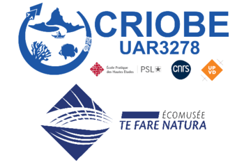 Logo du CRIOBE et de Te Fare Natura