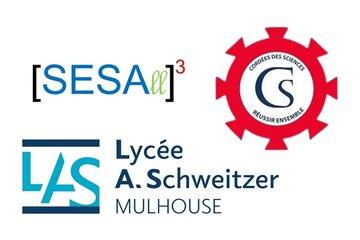 Les logos du LAS de sa section SESA et sa section Cordée des sciences