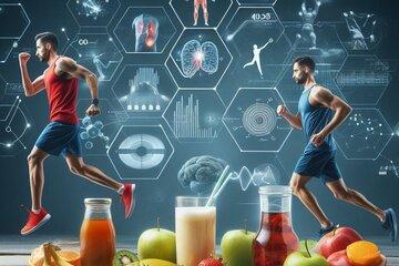 Un sportif et les différents aliments bénéfiques