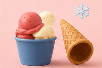 Illustration d'un pot de glace avec un cornet