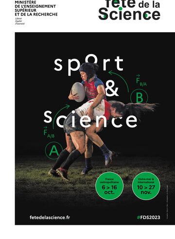Affiche de la Fête de la Science 2023 - Thème Sport & Science