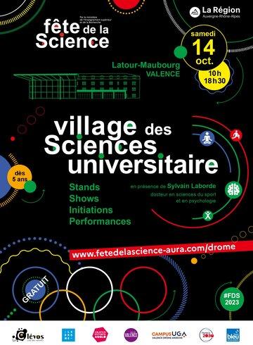 Village des sciences universitaire drômois Affiche officielle Village des Sciences Drôme