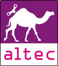 Logo de l'association composé d'un dromadaire blanc sur fond violet
